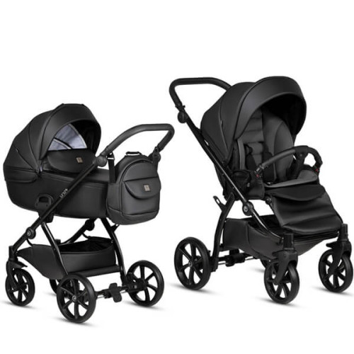 Универсальная коляска 2 в 1 Tutis Uno5 plus Leather Jet Black